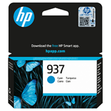 HP 937 Ink Cartridge Cyan, Yield 800 Pages for Officejet Pro 9110, 9120, 9130 9720, 9730 Printers